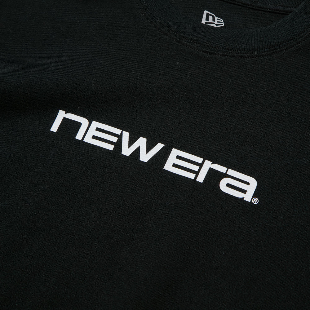 New Era Brand Name Logo Black Long Sleeve T-Shirt