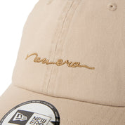 New Era Casual Classic Handwritten Logo New Beige Adjustable Cap