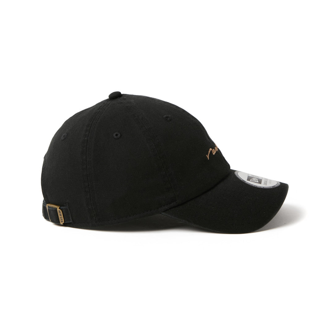 New Era Casual Classic Handwritten Logo Black Adjustable Cap