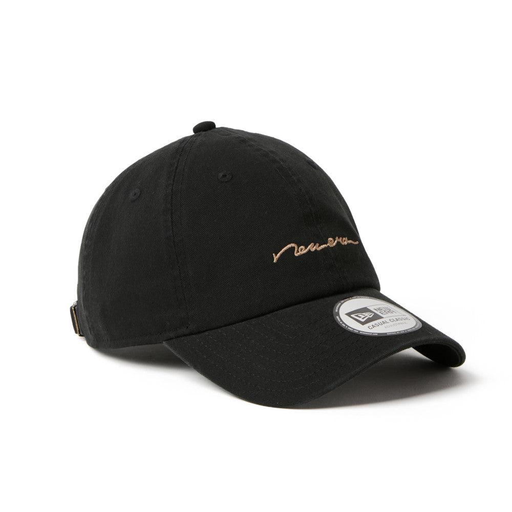 New Era Casual Classic Handwritten Logo Black Adjustable Cap