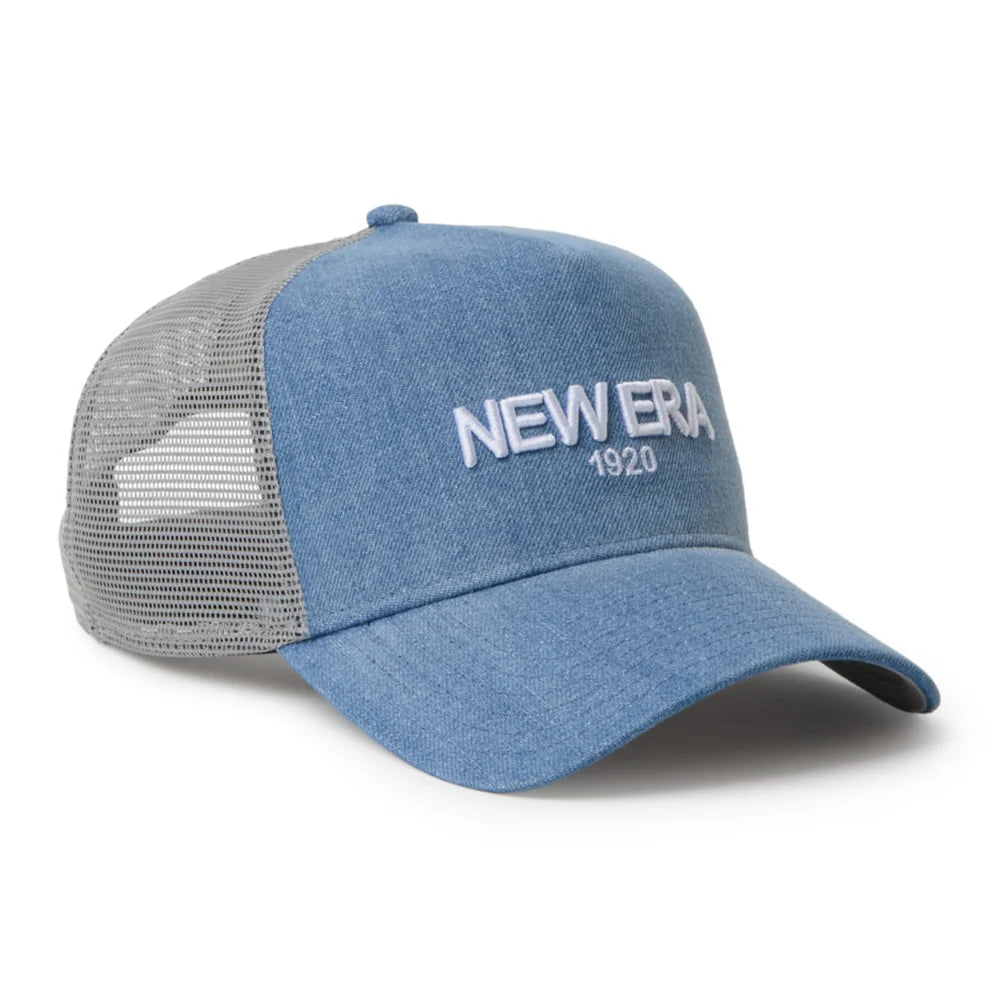 New Era 9FORTY A-Frame NE1920 Washed Denim Navy Trucker Cap