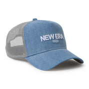 New Era 9FORTY A-Frame NE1920 Washed Denim Navy Trucker Cap