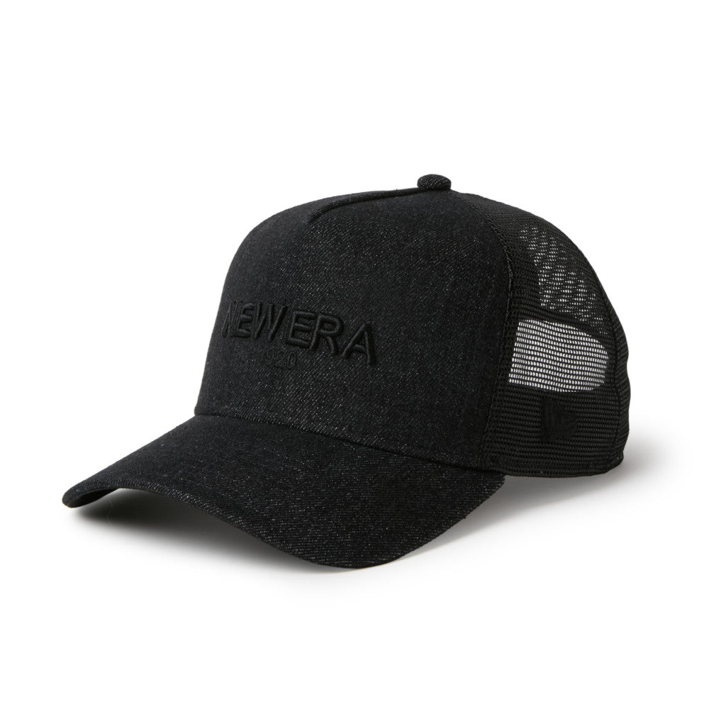New Era 9FORTY A-Frame NE1920 Denim Black Trucker Cap
