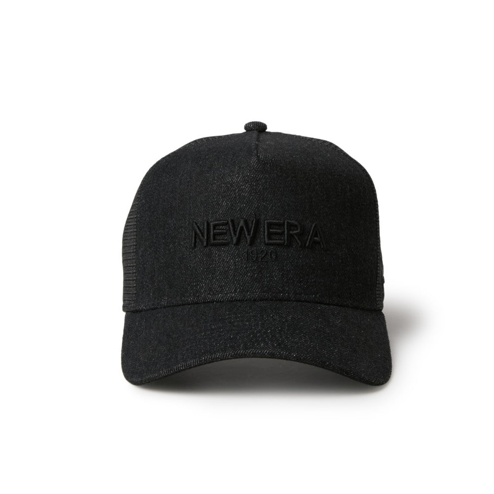 New Era 9FORTY A-Frame NE1920 Denim Black Trucker Cap