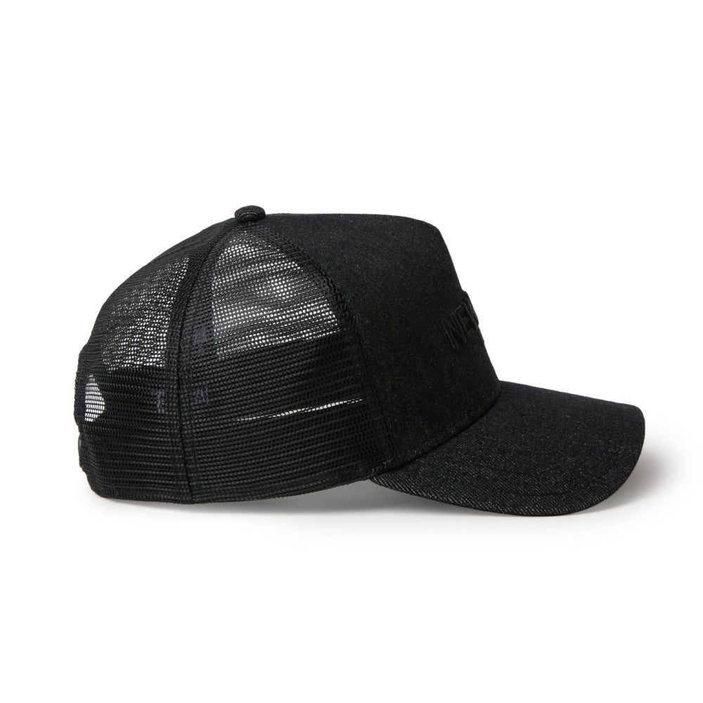 New Era 9FORTY A-Frame NE1920 Denim Black Trucker Cap