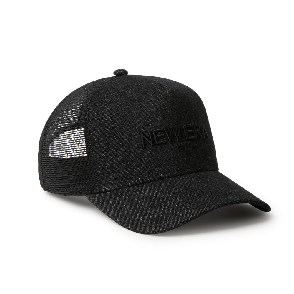 New Era 9FORTY A-Frame NE1920 Denim Black Trucker Cap