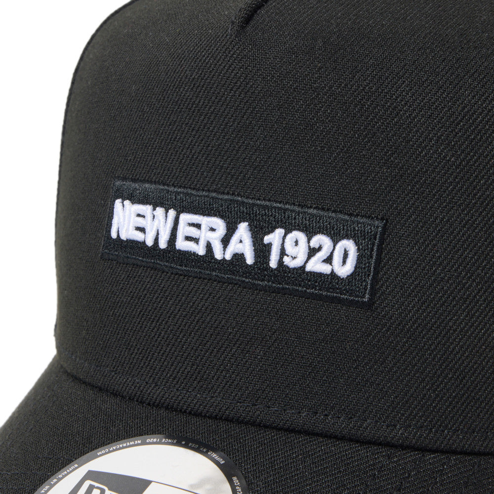 New Era 9FORTY A-Frame Metal Flag NE1920 Black Silver Adjustable Cap