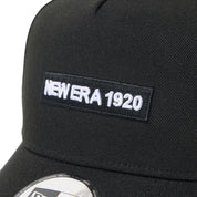 New Era 9FORTY A-Frame Metal Flag NE1920 Black Silver Adjustable Cap