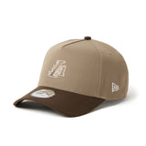 New Era 9FORTY A-Frame Los Angeles Lakers Khaki Walnut Adjustable Cap