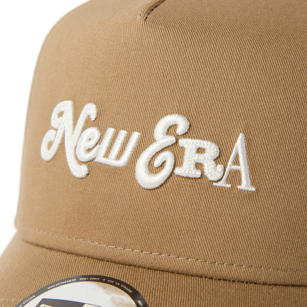 New Era 9FORTY A-Frame Compilation Logo Khaki Adjustable Cap