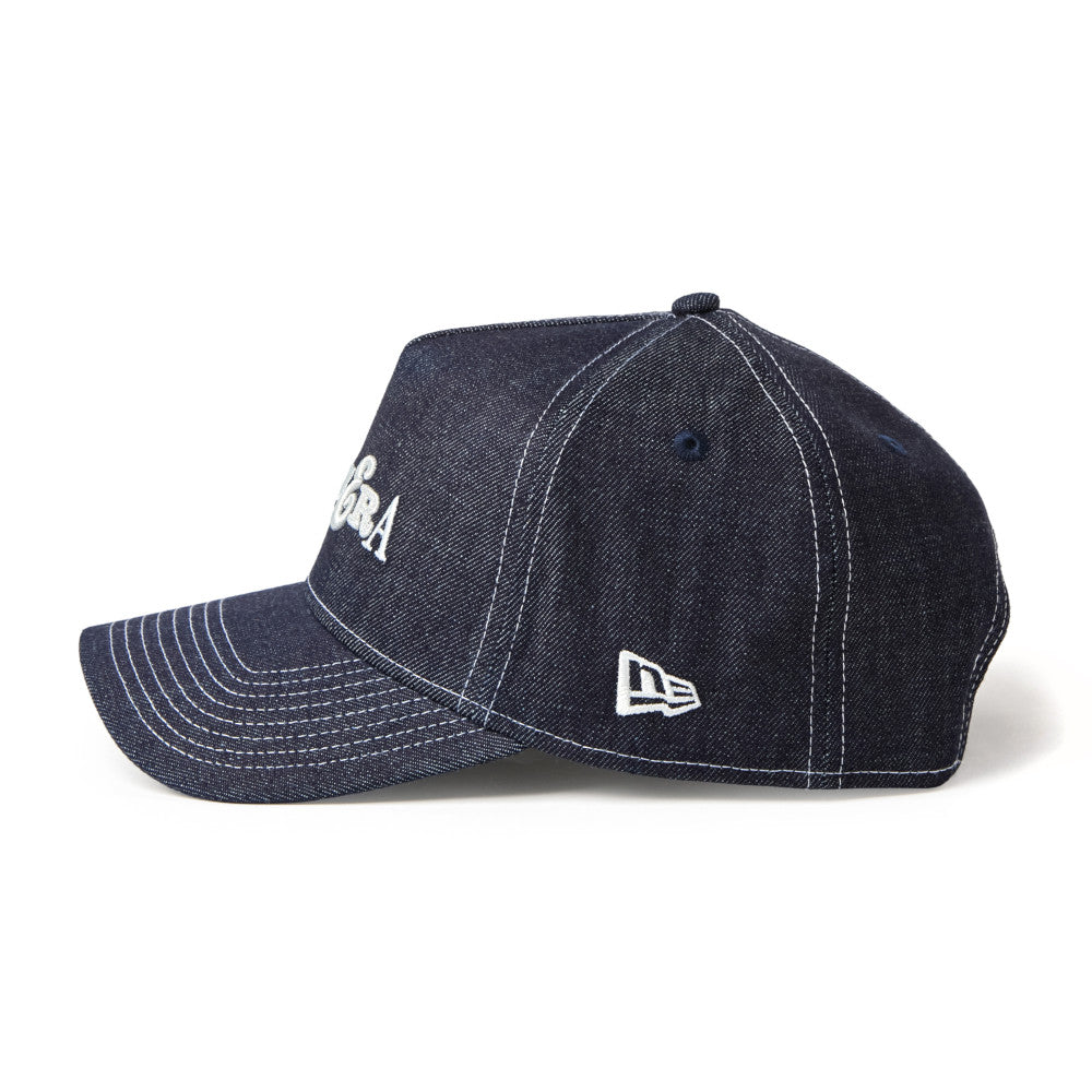 New Era 9FORTY A-Frame Compilation Logo Denim Navy Adjustable Cap