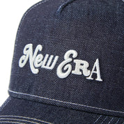 New Era 9FORTY A-Frame Compilation Logo Denim Navy Adjustable Cap