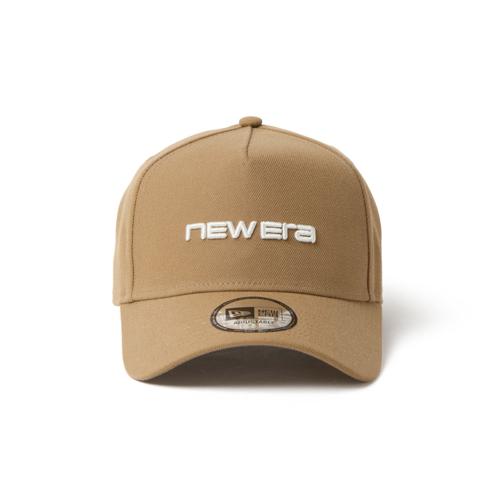 New Era 9FORTY A-Frame Wordmark Logo Khaki Adjustable Cap