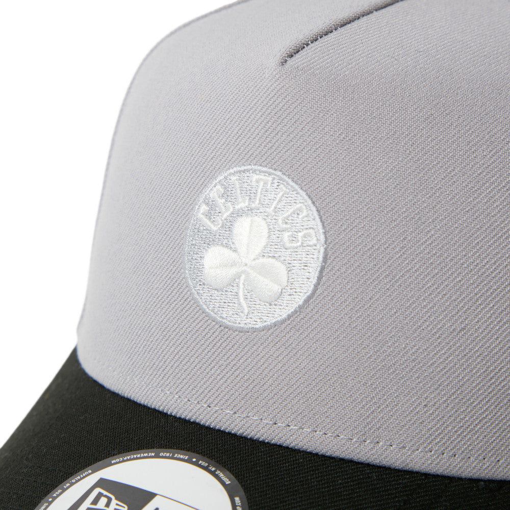 New Era 9FORTY A-Frame Boston Celtics Gray Black Adjustable Cap