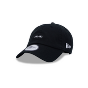 New Era Casual Classic Strap Logo Mini Script Black Adjustable Cap