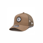 New Era 9FORTY A-Frame Round Patch Khaki Trucker Cap