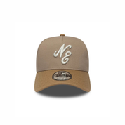 New Era 9FORTY Script Mocha Mousse White Mocha Adjustable Cap
