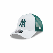 New Era 9FORTY A-Frame New York Yankees Color Era SIlver Snow Green Trucker Adjustable Cap