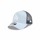 New Era Los 9FORTY A-Frame Angeles Dodgers Color Era Soft Blue Navy Gray Trucker Adjustable Cap