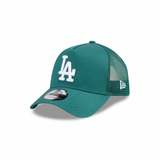 New Era 9FORTY A-Frame Los Angeles Dodgers Color Era Pine Needle Green Trucker Adjustable Cap