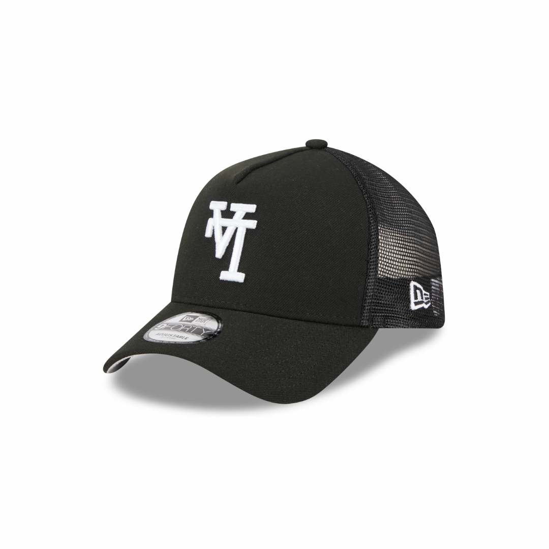 New Era 9FORTY A-Frame Los Angeles Dodgers Upside Down Black Trucker Cap
