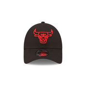 New Era 9FORTY Chicago Bulls Neon Outline Black Red Adjustable Cap