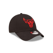 New Era 9FORTY Chicago Bulls Neon Outline Black Red Adjustable Cap