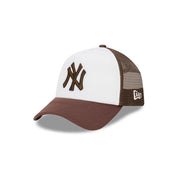 New Era 9FORTY A-Frame New York Yankees Earthtones World Series White Walnut  Trucker Cap