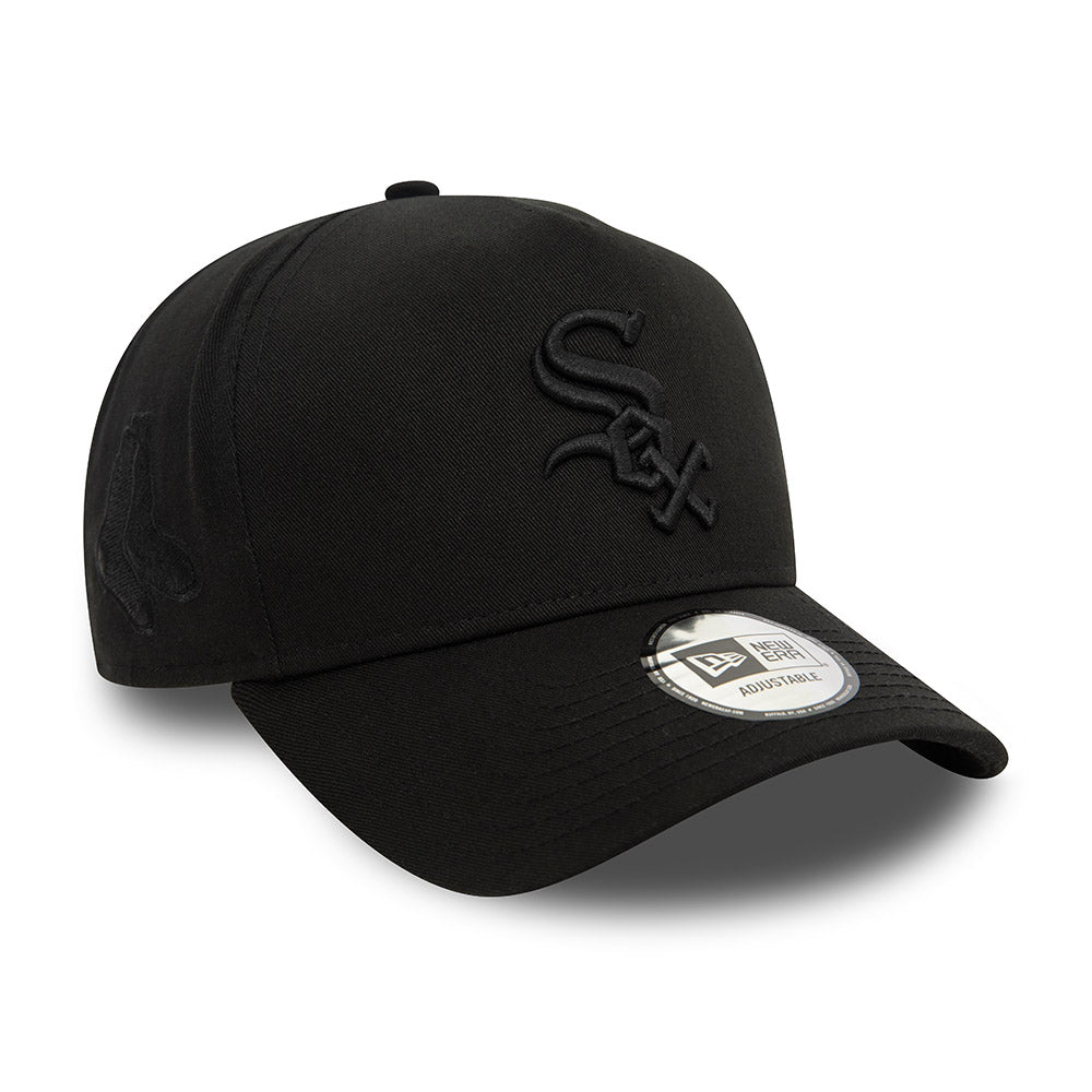 New Era 9FORTY E-Frame Chicago White Sox Monochrome Black Adjustable Cap