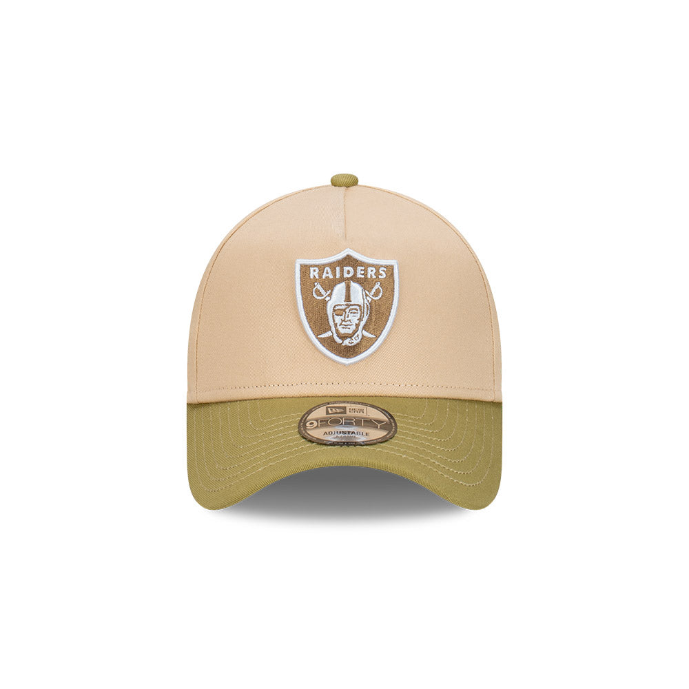 New Era 9FORTY A-Frame Las Vegas Raiders Beansprout Oat Milk Snapback Cap