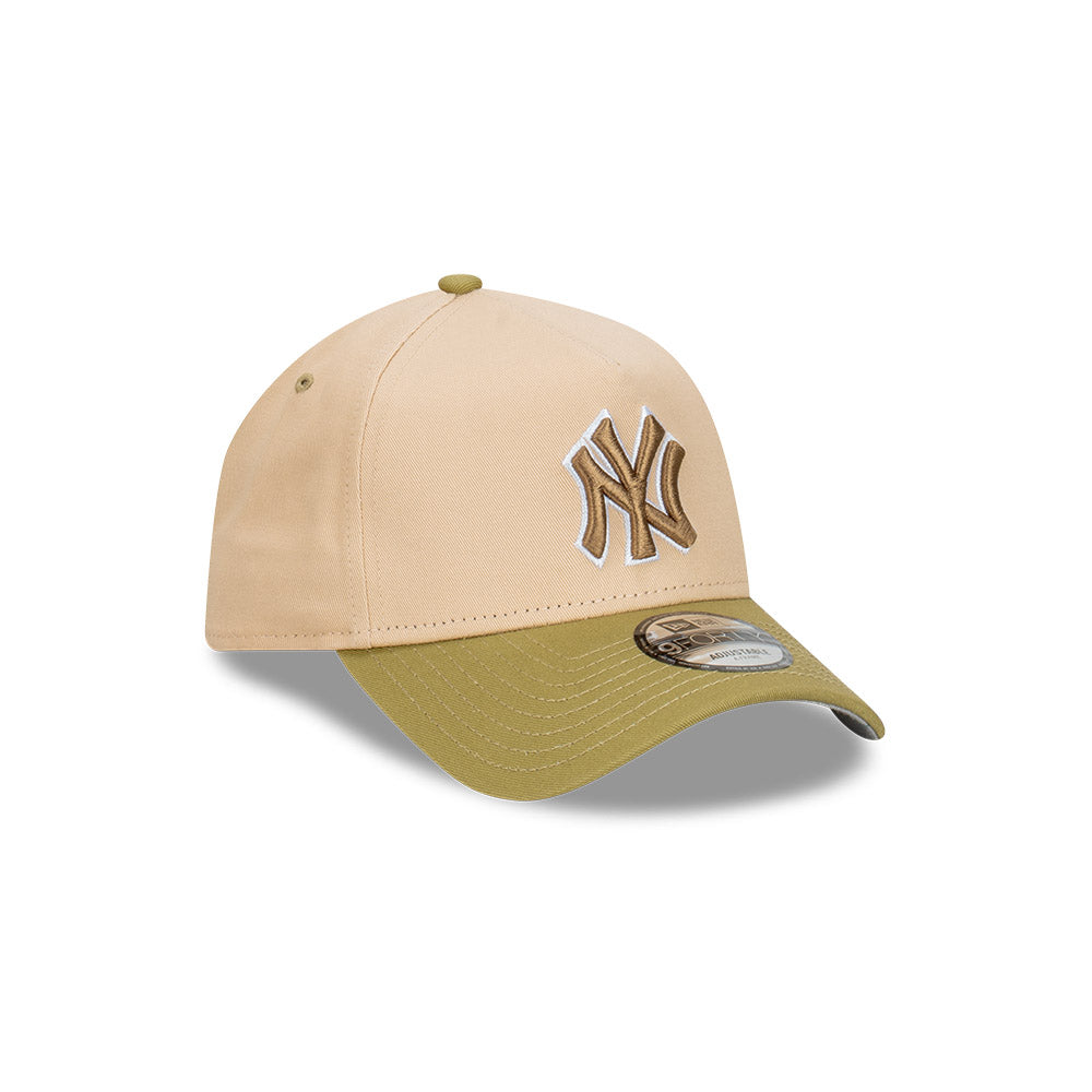New Era 9FORTY A-Frame New York Yankees Beansprout Oat Milk  Snapback Cap