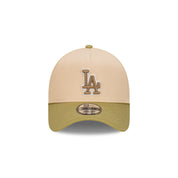 New Era 9FORTY A-Frame Los Angeles Dodgers Beansprout Oat Milk Snapback Cap