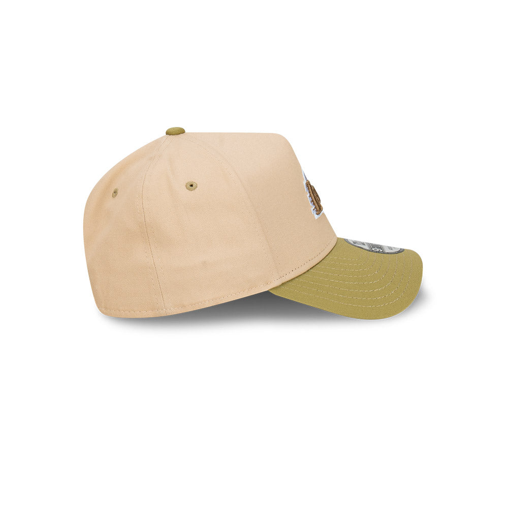 New Era 9FORTY A-Frame Los Angeles Lakers Beansprout Oat Milk  Snapback Cap