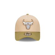 New Era 9FORTY A-Frame Chicago Bulls Beansprout Oat Milk Snapback Cap