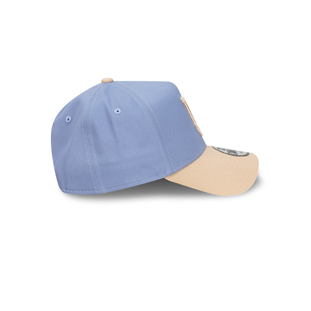 New Era 9FORTY A-Frame Los Angeles Dodgers Blueberry Cream Iris Flower Snapback Cap