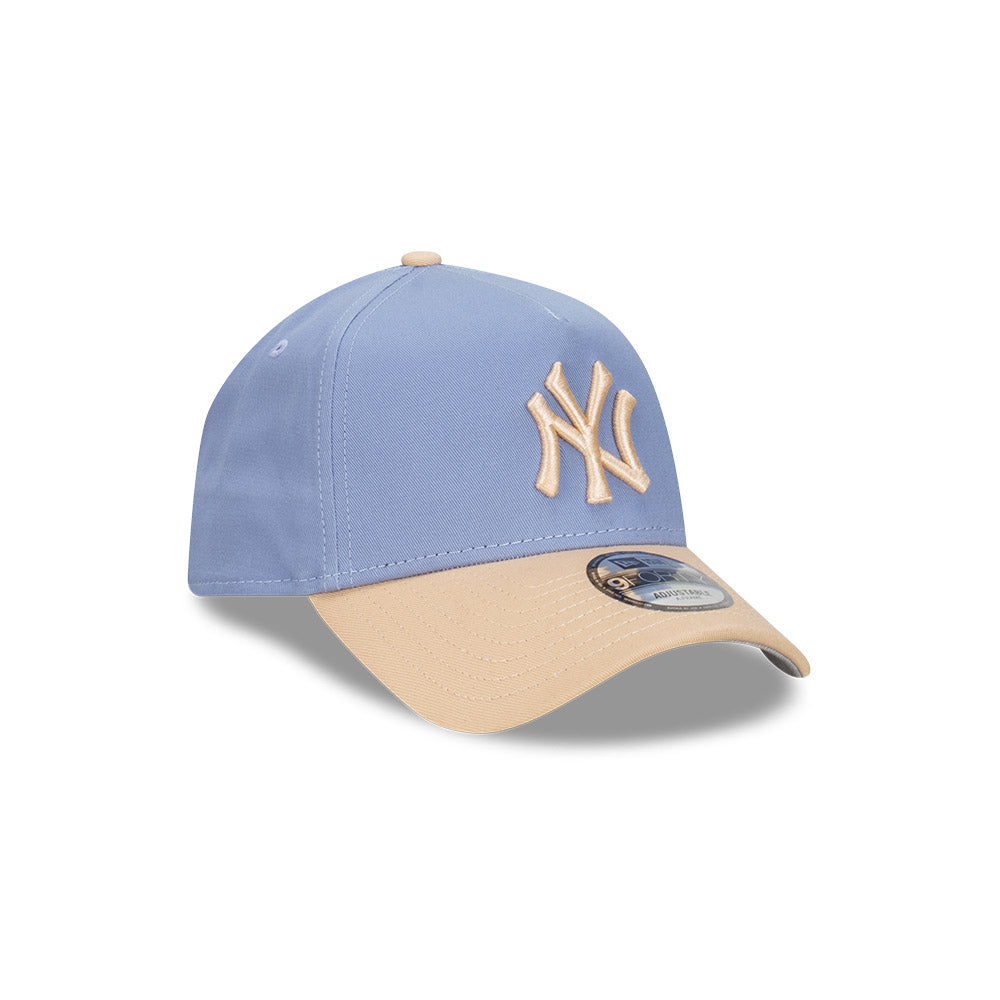 New Era 9FORTY A-Frame New York Yankees Blueberry Cream Iris Flower Snapback Cap
