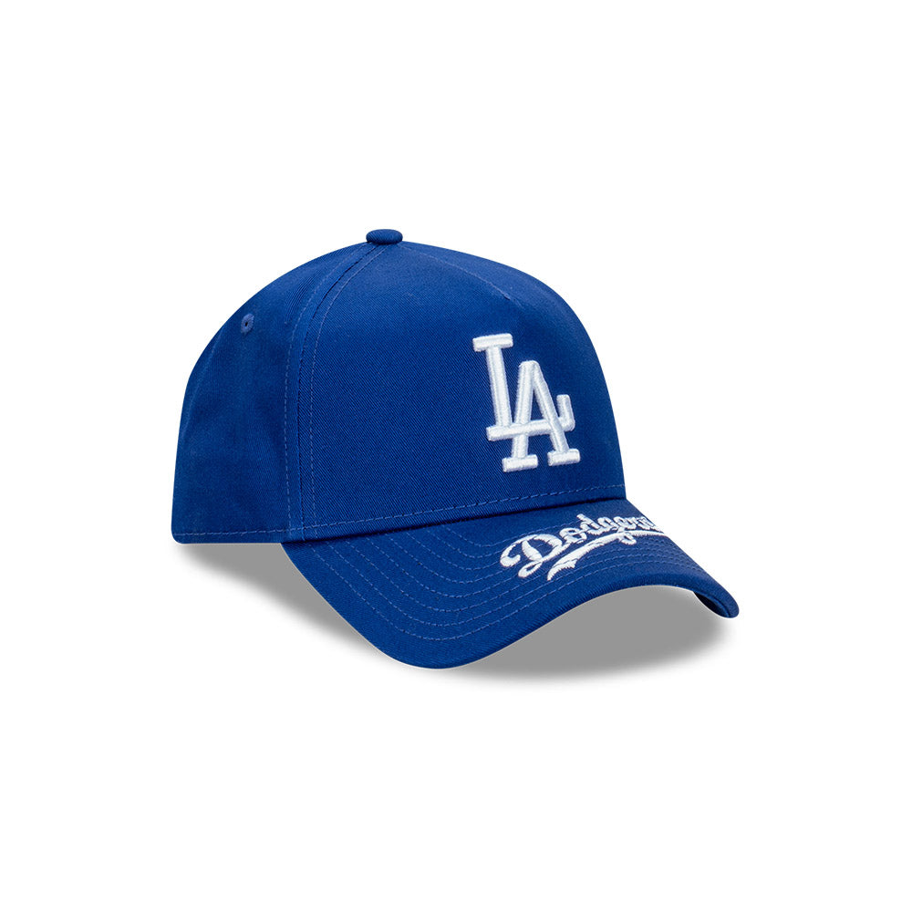 New Era 9FORTY A-Frame Los Angeles Dodgers Team Visor Hit Dark Royal Snapback