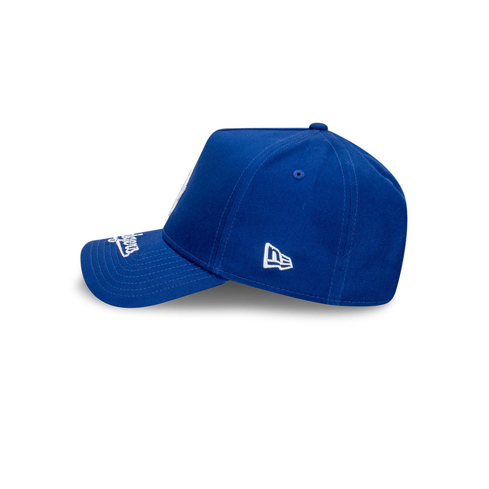 New Era 9FORTY A-Frame Los Angeles Dodgers Team Visor Hit Dark Royal Snapback