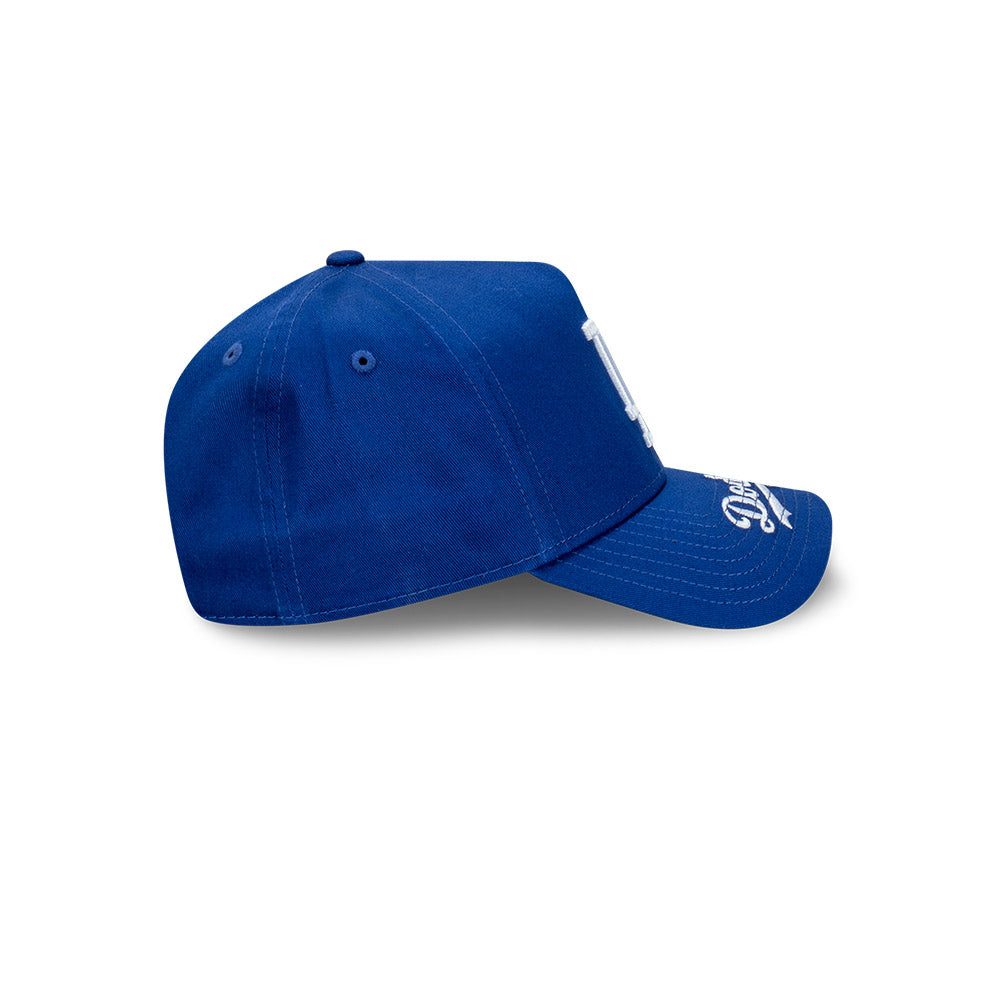 New Era 9FORTY A-Frame Los Angeles Dodgers Team Visor Hit Dark Royal Snapback