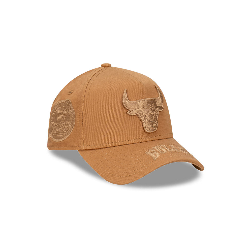 New Era 9Forty A-Frame Chicago Bulls Tonal Wheat Snapback Cap