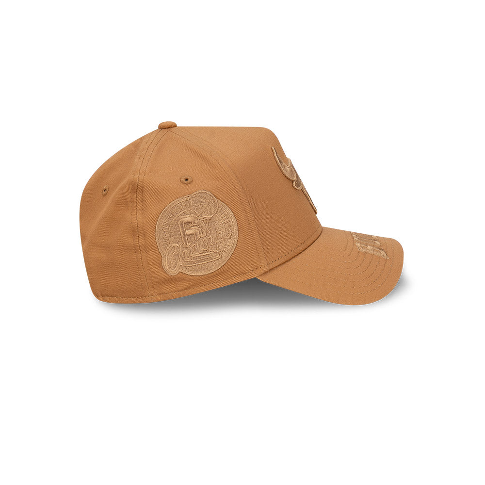New Era 9Forty A-Frame Chicago Bulls Tonal Wheat Snapback Cap