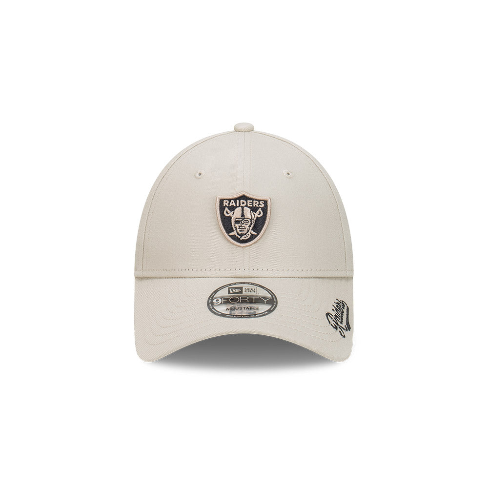 New Era 9FORTY Las Vegas Raiders Black Visor Script Stone Adjustable Cap