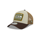 New Era 9FORTY E-Frame Trucker Patch Cot Canvas Stone Khaki Snapback Cap
