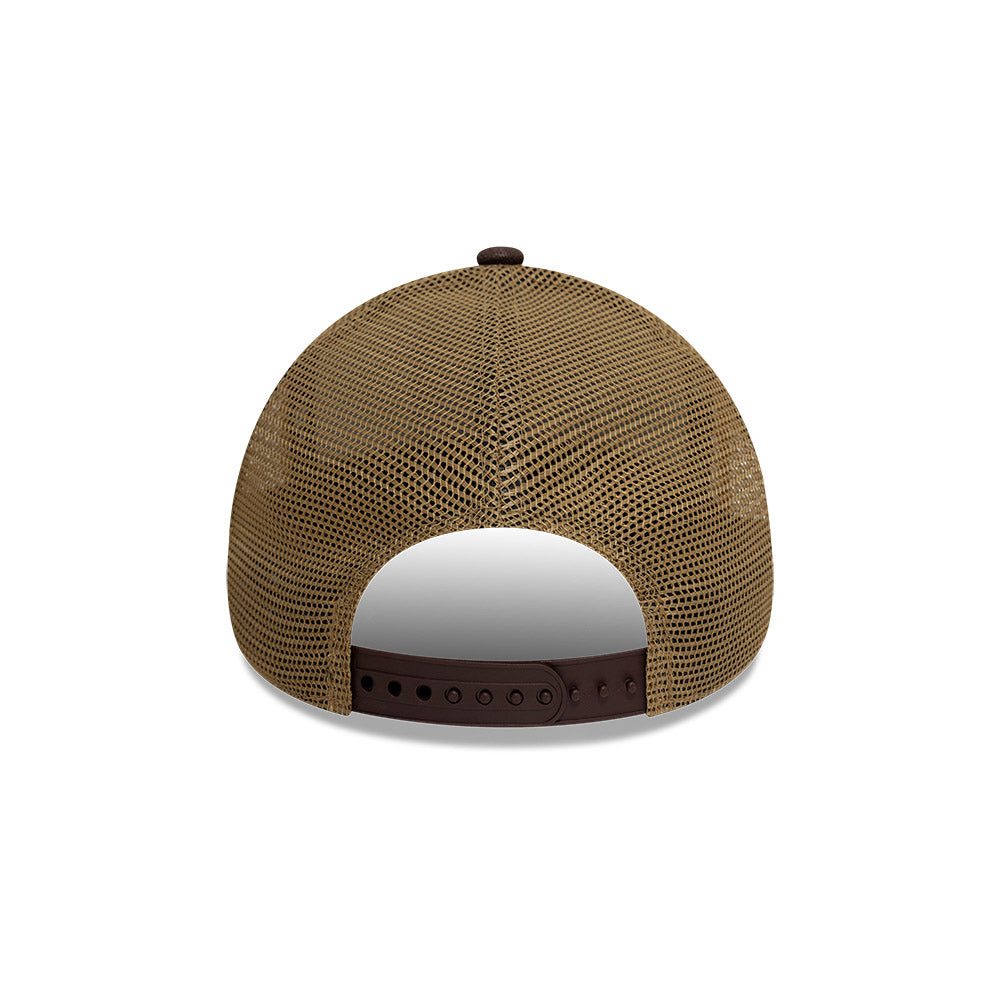 New Era 9FORTY E-Frame Trucker Patch Cot Canvas Stone Khaki Snapback Cap