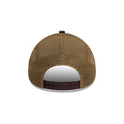 New Era 9FORTY E-Frame Trucker Patch Cot Canvas Stone Khaki Snapback Cap