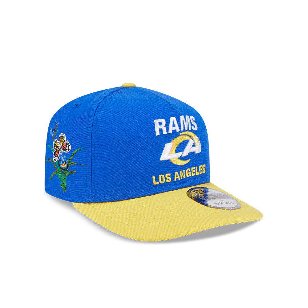 New Era x Felt 9FIFTY A-Frame Los Angeles Rams Blue Yellow Snapback Cap