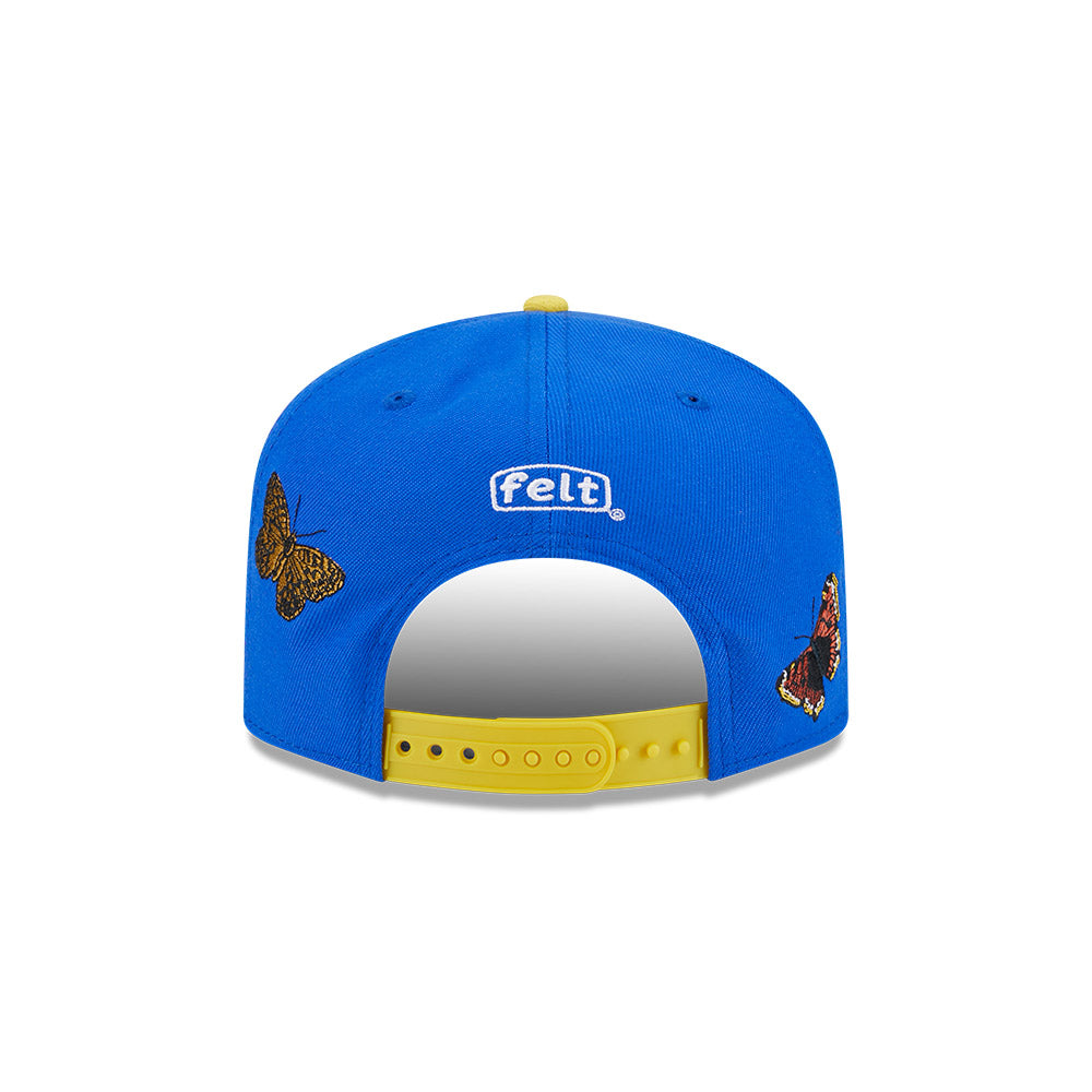 New Era x Felt 9FIFTY A-Frame Los Angeles Rams Blue Yellow Snapback Cap