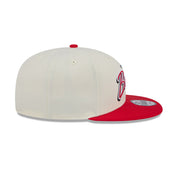 New Era 9FIFTY Chicago Bulls Two Tone Script NBA Chrome White OTC Snapback Cap