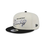 New Era 9FIFTY San Antonio Spurs Two Tone Script NBA Chrome White OTC Snapback Cap
