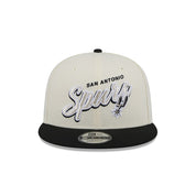 New Era 9FIFTY San Antonio Spurs Two Tone Script NBA Chrome White OTC Snapback Cap